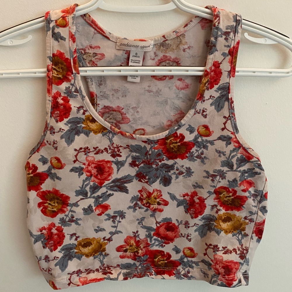 ambiance apparel floral crop top